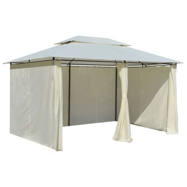 Namiot ogrodowy z zasłonami, 4 x 3 m, biały - obrazek 5