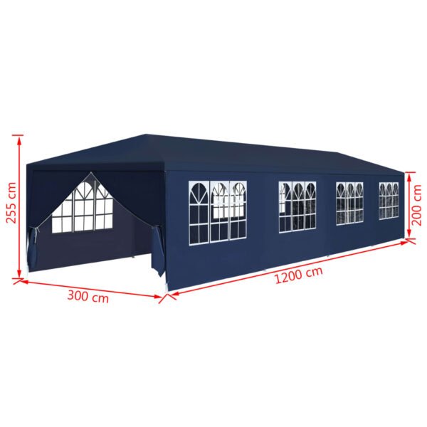 Namiot ogrodowy, 3 x 12 m, niebieski - obrazek 8