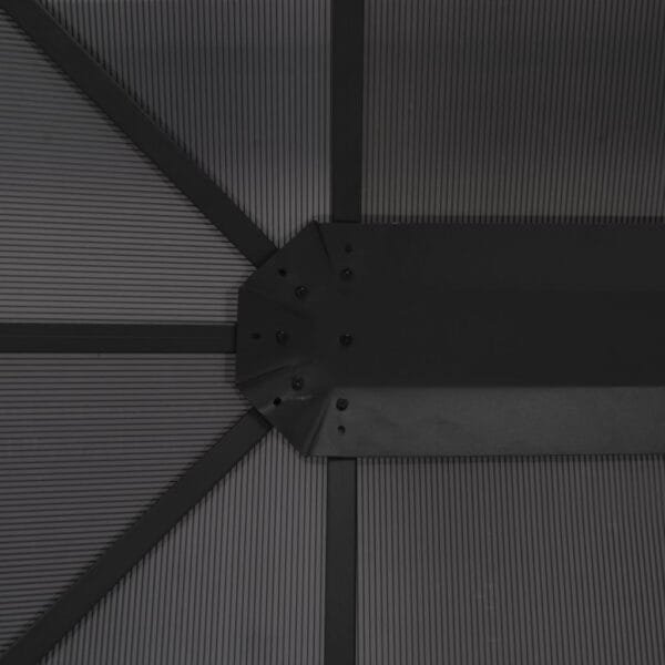 Altana ogrodowa z zasłonami, aluminiowa, 4 x 3 x 2,6 m, czarna - obrazek 4