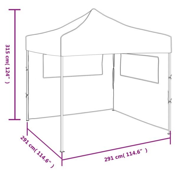 Rozkładany namiot z 2 ściankami, 3 x 3 m, zielony - obrazek 9