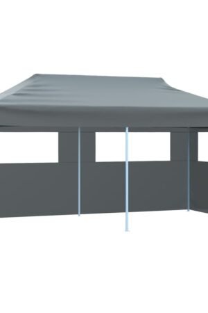Składany namiot ze ścianami bocznymi, 3 x 6 m, antracytowy