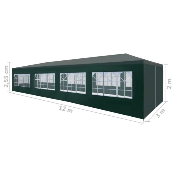 Namiot imprezowy, 3 x 12 m, zielony - obrazek 8
