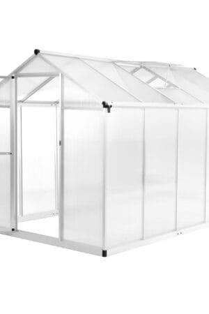 Szklarnia z poliwęglanu 302x190x195 cm z aluminiową ramą, 11,19 m³
