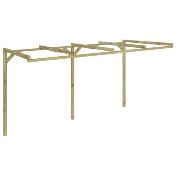 Pergola przyścienna, 2 x 4 x 2,2 m, drewno - obrazek 4