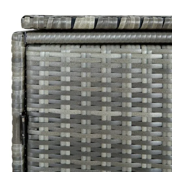 Osłona na 2 kosze na śmieci, rattan PE, antracyt, 148x77x111 cm - obrazek 6