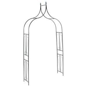 Pergola ogrodowa, ciemnozielona, 120x38x258 cm, żelazna