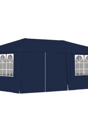 Namiot imprezowy ze ściankami, 4x6 m, niebieski, 90 g/m²