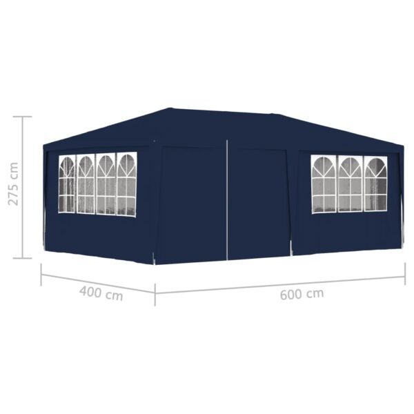 Namiot imprezowy ze ściankami, 4x6 m, niebieski, 90 g/m² - obrazek 9