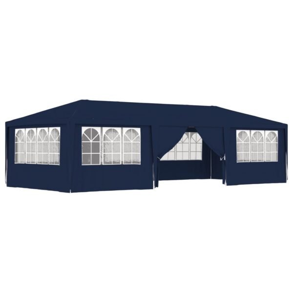 Namiot imprezowy ze ściankami, 4x9 m, niebieski, 90 g/m² - obrazek 2