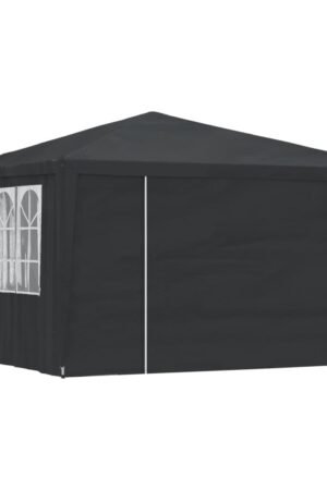 Namiot imprezowy ze ściankami, 4x4 m, antracytowy, 90 g/m²