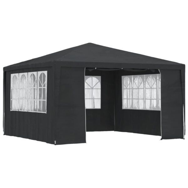 Namiot imprezowy ze ściankami, 4x4 m, antracytowy, 90 g/m² - obrazek 2