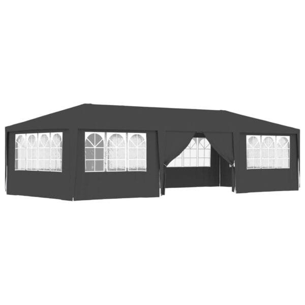 Namiot imprezowy ze ściankami, 4x9 m, antracytowy, 90 g/m² - obrazek 2