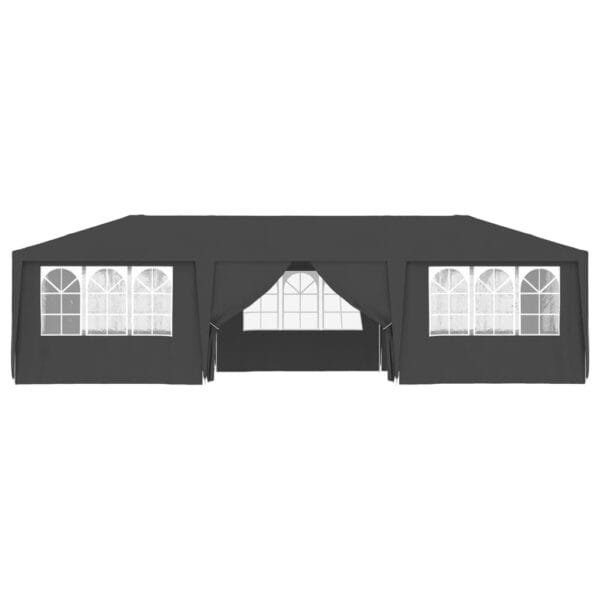 Namiot imprezowy ze ściankami, 4x9 m, antracytowy, 90 g/m² - obrazek 3