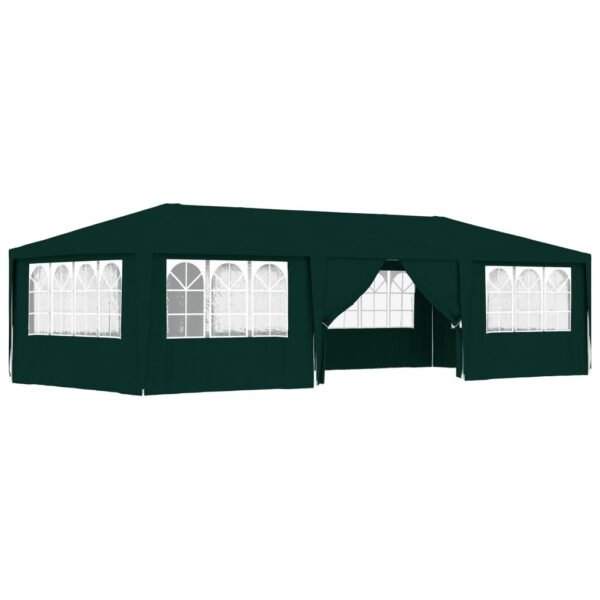 Namiot imprezowy ze ściankami, 4x9 m, zielony, 90 g/m² - obrazek 2
