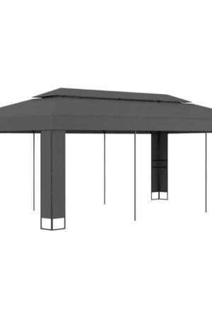 Altana z podwójnym dachem, 3x6 m, antracytowa