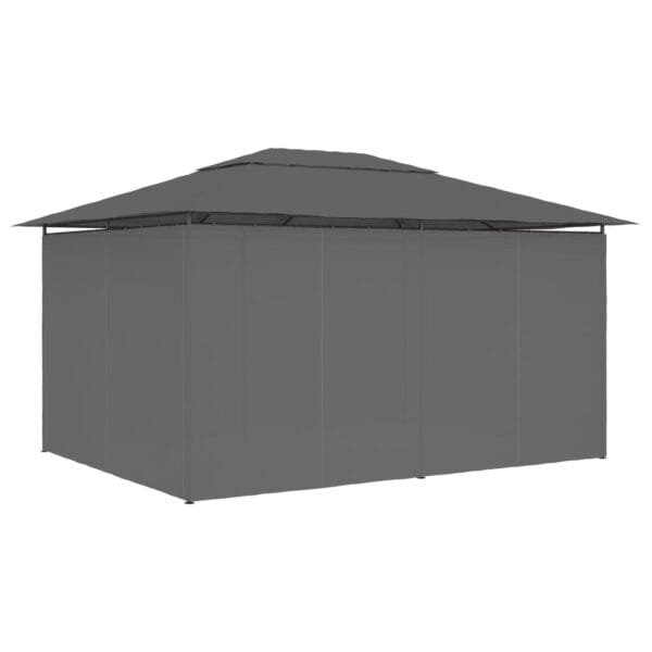Namiot ogrodowy z zasłonami, 4 x 3 m, antracytowy - obrazek 4
