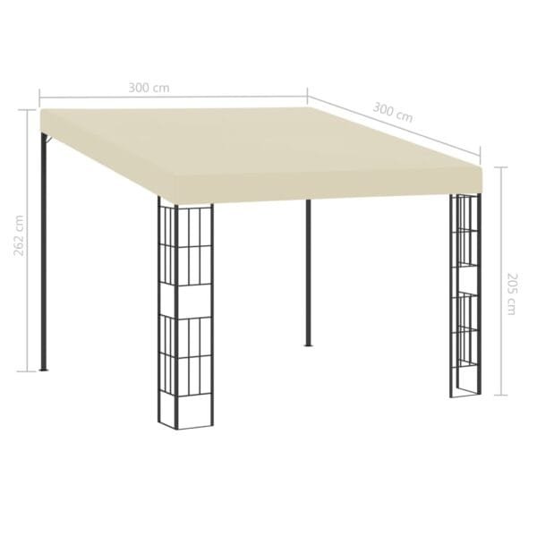 Altana przyścienna, 3x3 m, kremowa, tkanina - obrazek 6