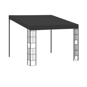 Altana przyścienna, 3x3 m, antracytowa, tkanina