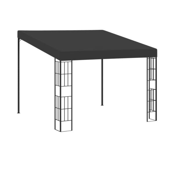 Altana przyścienna, 3x3 m, antracytowa, tkanina