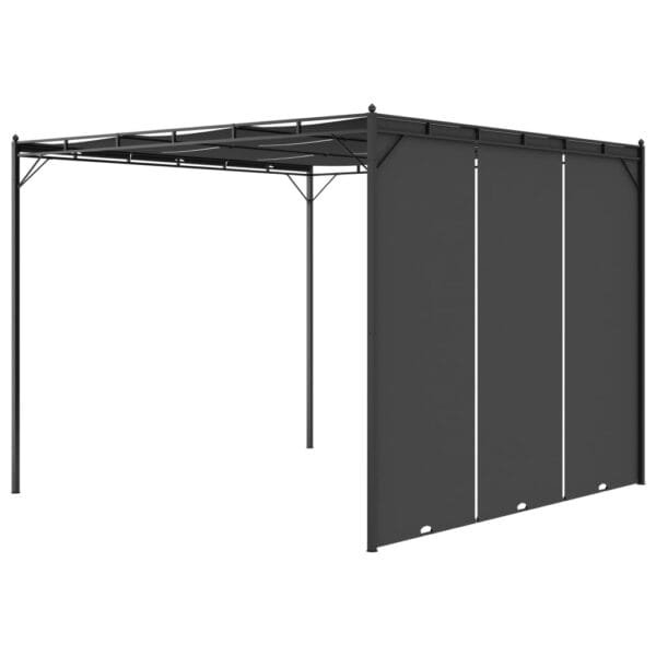 Altana ogrodowa z zasłoną boczną, 3 x 3 x 2,25 m, antracytowa - obrazek 4