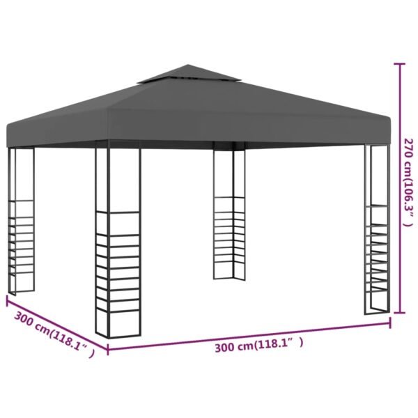 Namiot ogrodowy, 3 x 3 m, antracytowy - obrazek 5