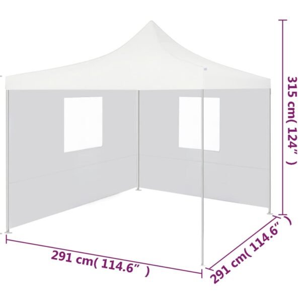 Profesjonalny, składany namiot imprezowy, 2 ściany, 3x3 m, stal - obrazek 9
