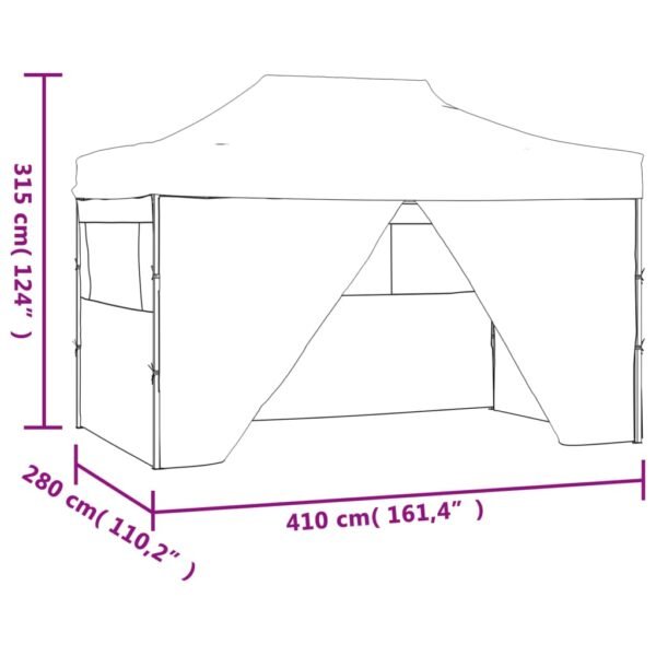 Profesjonalny, składany namiot imprezowy, 4 ściany, 3x4 m, stal - obrazek 11