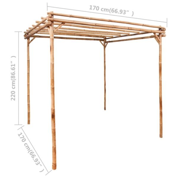 Pergola bambusowa, 170x170x220 cm - obrazek 4