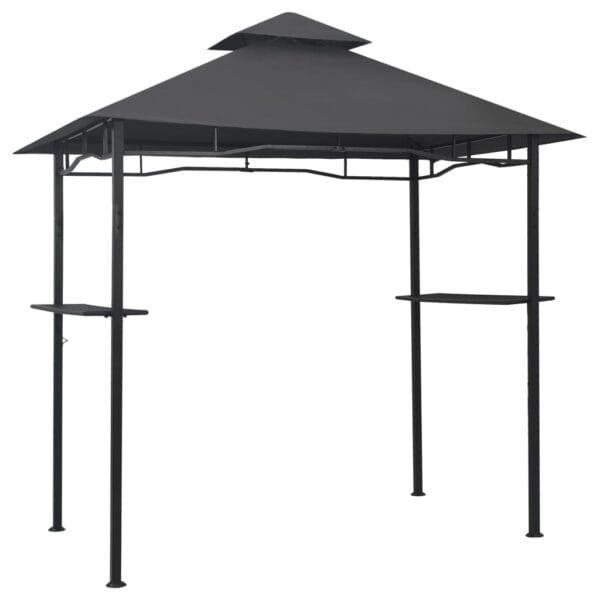 Altanka nad grill, 240x150x255 cm, antracytowa, stal - obrazek 2