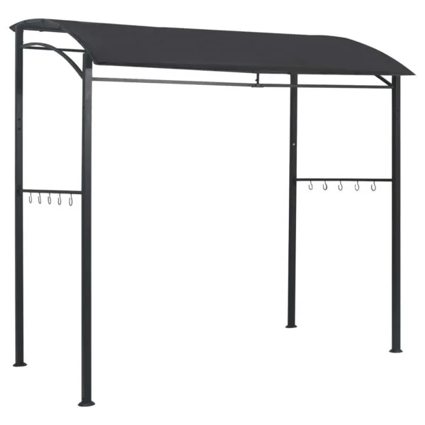 Altanka nad grill, 215x150x220 cm, antracytowa, stal - obrazek 3