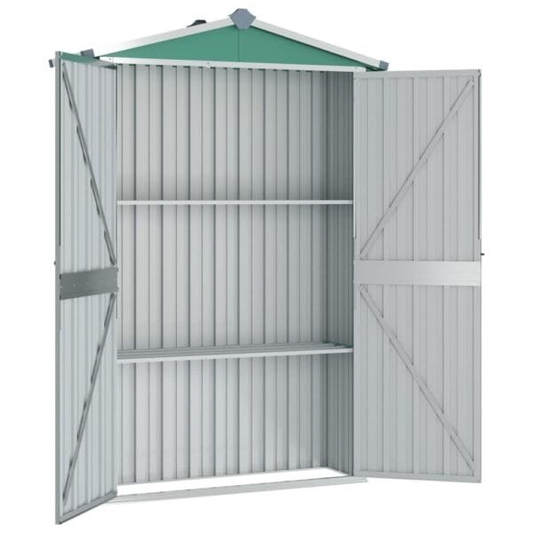 Domek ogrodowy, szopa, zielona, 116x45x175 cm, stal galwanizowana - obrazek 3