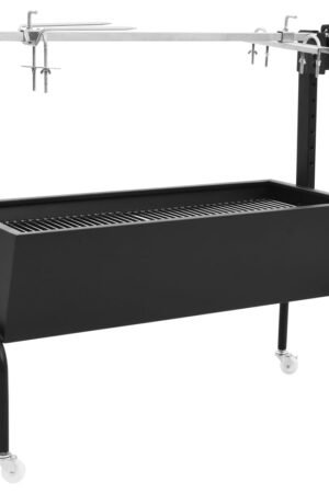 Grill elektryczny z rożnem, stal nierdzewna