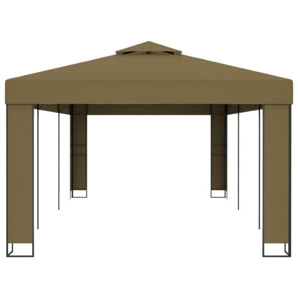 Altana z podwójnym dachem, 3x6 m, taupe, 180 g/m² - obrazek 3