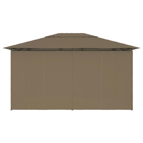 Namiot ogrodowy z zasłonami, 4 x 3 m, taupe, 180 g/m² - obrazek 5