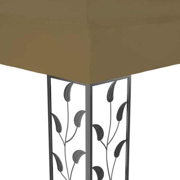 Altana z podwójnym dachem, 3x4 m, taupe, 180 g/m² - obrazek 5