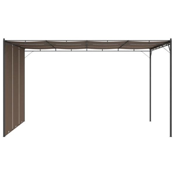 Altana ogrodowa z zasłoną, 4 x 3 x 2,25 m, kolor taupe - obrazek 4