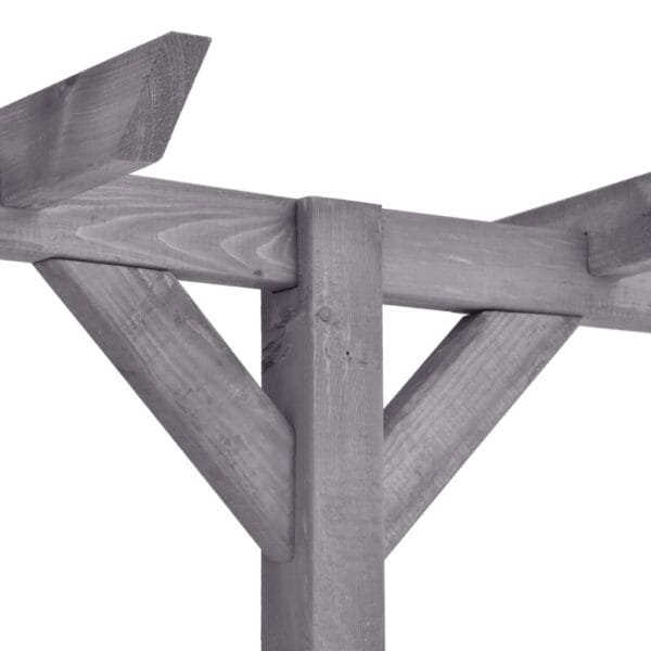 Pergola ogrodowa, szara, 400x40x205 cm, impregnowana sosna - obrazek 3
