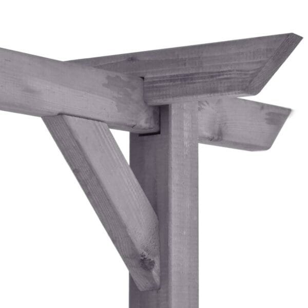 Pergola ogrodowa, szara, 400x40x205 cm, impregnowana sosna - obrazek 4