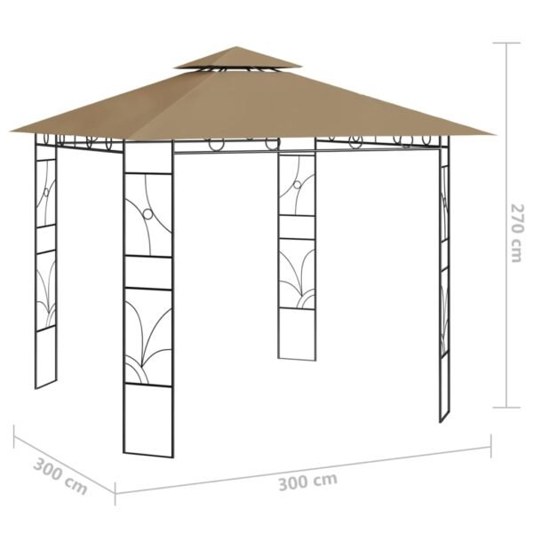Altana, 3x3x2,7 m, kolor taupe, 160 g/m² - obrazek 5