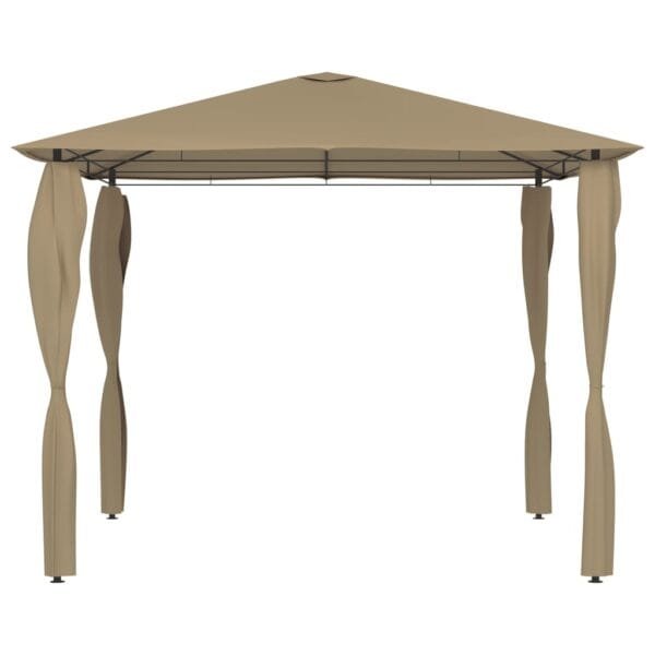 Altana z pokryciem słupków 3x3x2,6 m, taupe, 160 g/m² - obrazek 2