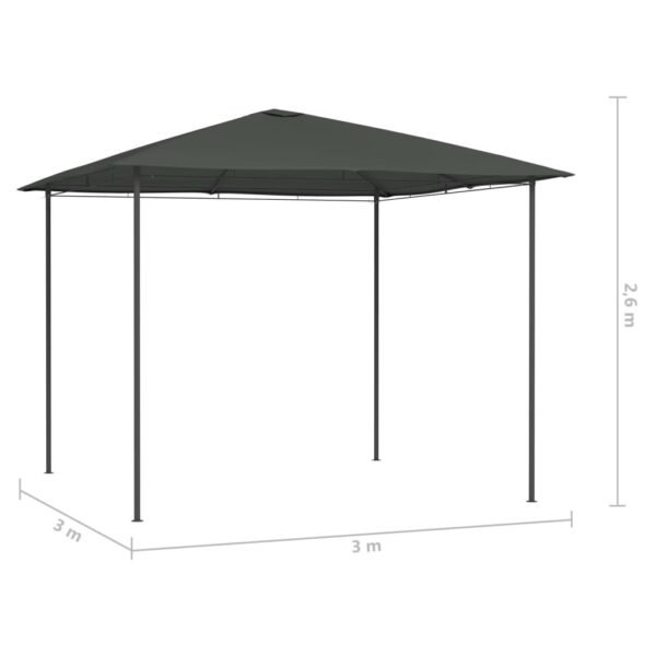 Altana 3x3x2,6 m, antracytowa, 160 g/m² - obrazek 4