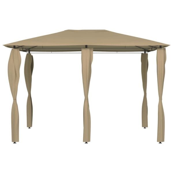 Altana z pokryciem słupków 3x4x2,6 m, taupe, 160 g/m² - obrazek 2