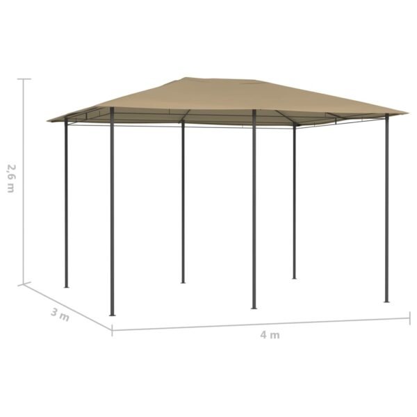 Altana 3x4x2,6 m, kolor taupe, 160 g/m² - obrazek 4