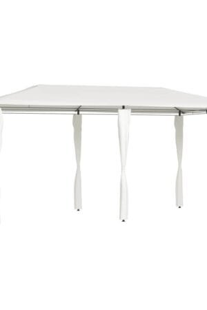 Altana z pokryciem słupków 3x6x2,6 m, kremowa, 160 g/m²