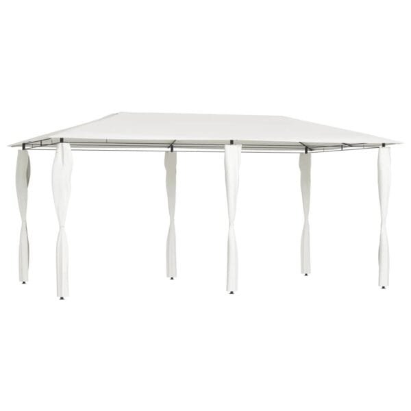 Altana z pokryciem słupków 3x6x2,6 m, kremowa, 160 g/m²