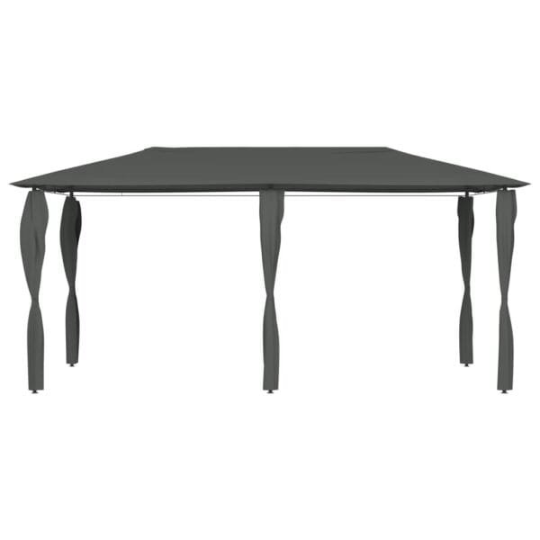 Altana z pokryciem słupków 3x6x2,6 m, antracytowa, 160 g/m² - obrazek 2