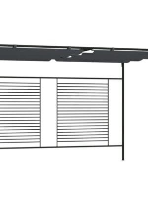 Altana ogrodowa ze zwijanym dachem, 4x3x2,3 m, antracytowa