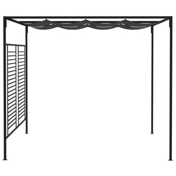 Altana ogrodowa ze zwijanym dachem, 4x3x2,3 m, antracytowa - obrazek 3