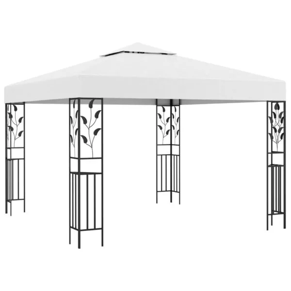 Altana ze sznurem lampek LED, 3x3 m, biała - obrazek 3