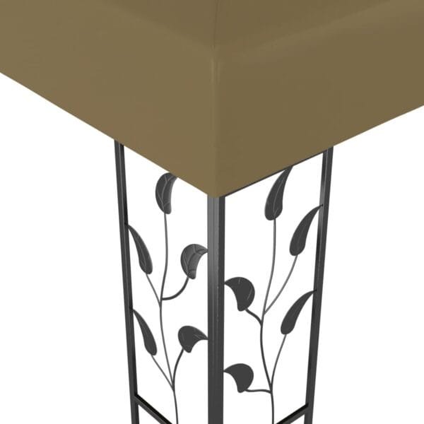 Altana ze sznurem lampek LED, 3x3 m, kolor taupe - obrazek 5